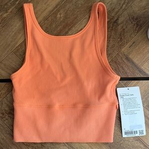 Lululemon Power Pivot Tank Ribbed Golden Apricot NWT (4) XS